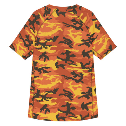 American M81 Savage Orange Hunting CAMO Mens Short-Sleeve Rash Guard
