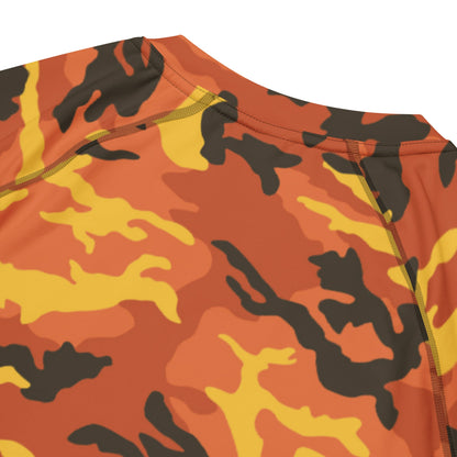 American M81 Savage Orange Hunting CAMO Mens Short-Sleeve Rash Guard