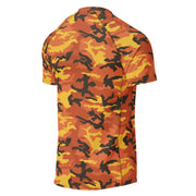 Classic M81 Savage Orange Hunting CAMO Mens Short-Sleeve Rash Guard - SS