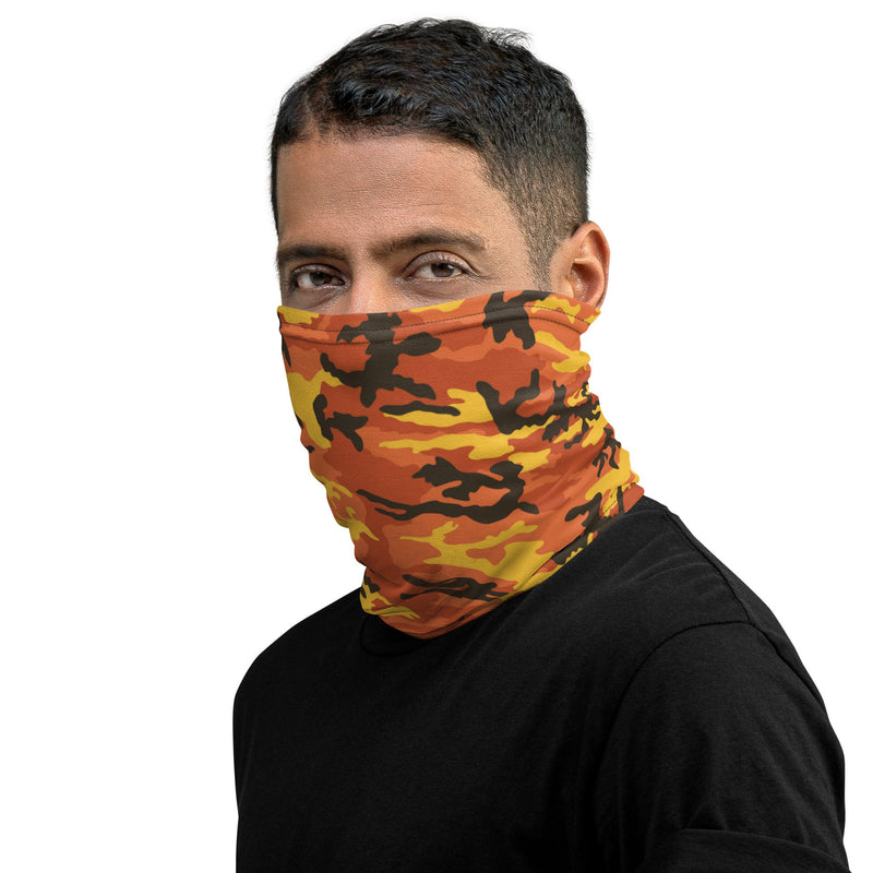 Classic M81 Savage Orange Hunting CAMO Neck Gaiter - Head