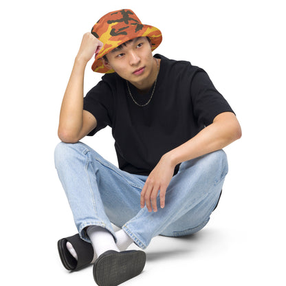American M81 Savage Orange Hunting CAMO Reversible bucket hat - Bucket Hats