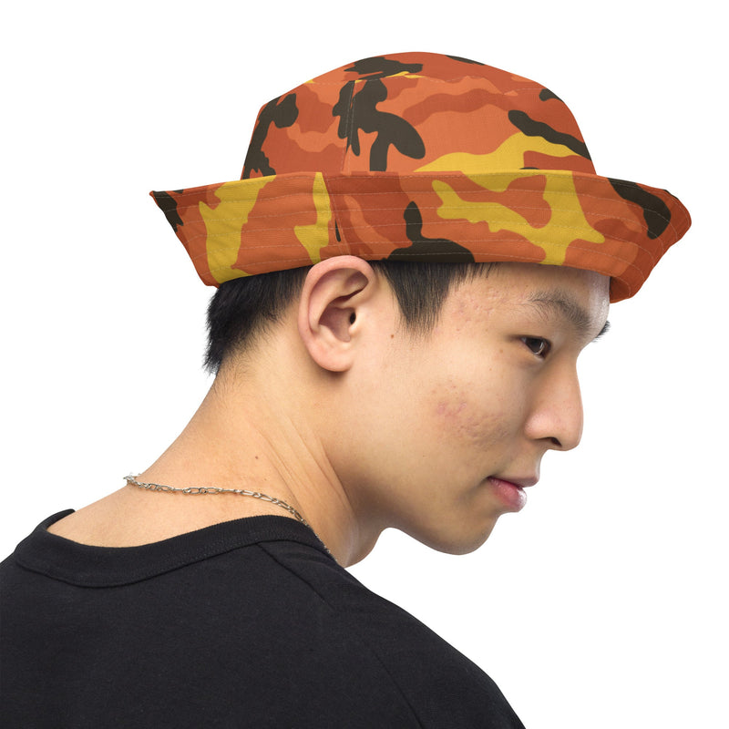 Classic M81 Savage Orange Hunting CAMO Reversible Bucket Hat - Head