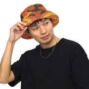 Classic M81 Savage Orange Hunting CAMO Reversible Bucket Hat - Head