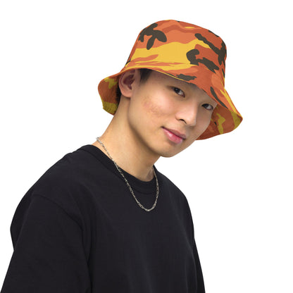 American M81 Savage Orange Hunting CAMO Reversible bucket hat - Bucket Hats