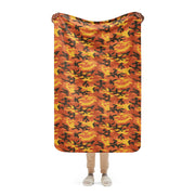 American M81 Savage Orange Hunting CAMO Sherpa Blanket - 37″×57″