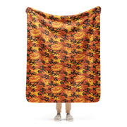 American M81 Savage Orange Hunting CAMO Sherpa Blanket - 50″×60″