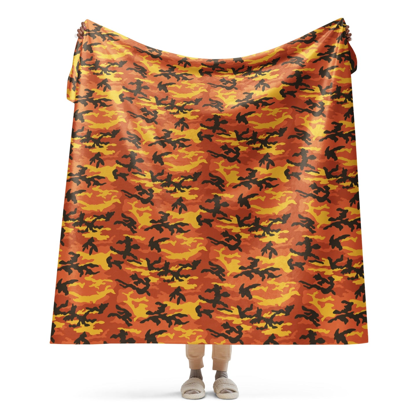 American M81 Savage Orange Hunting CAMO Sherpa blanket - 60″×80″ - Blankets