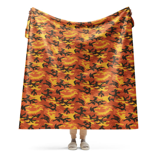 American M81 Savage Orange Hunting CAMO Sherpa blanket - 60″×80″ - Blankets