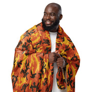 American M81 Savage Orange Hunting CAMO Sherpa Blanket
