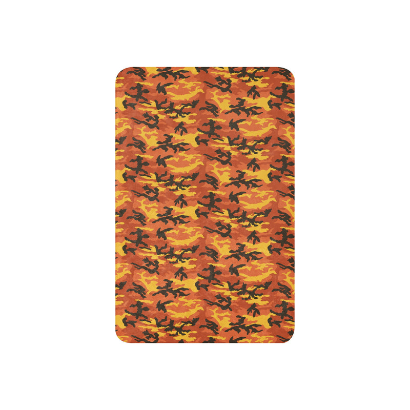 American M81 Savage Orange Hunting CAMO Sherpa Blanket