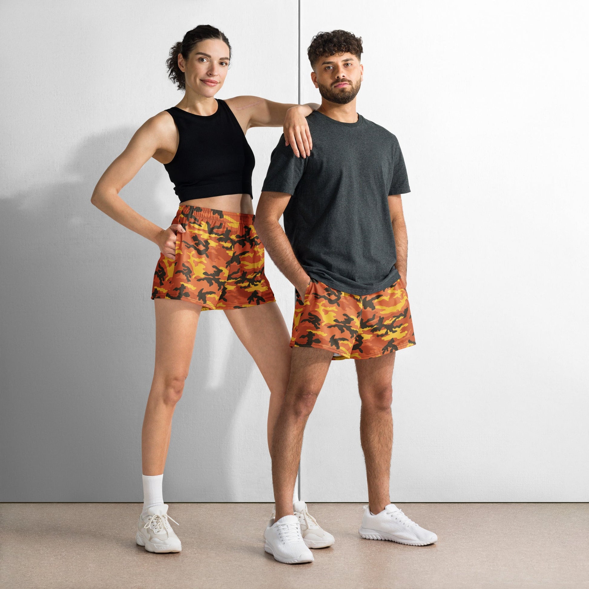 American M81 Savage Orange Hunting CAMO Unisex Athletic Shorts