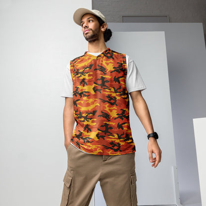 American M81 Savage Orange Hunting CAMO Unisex Basketball Jersey - 2XS