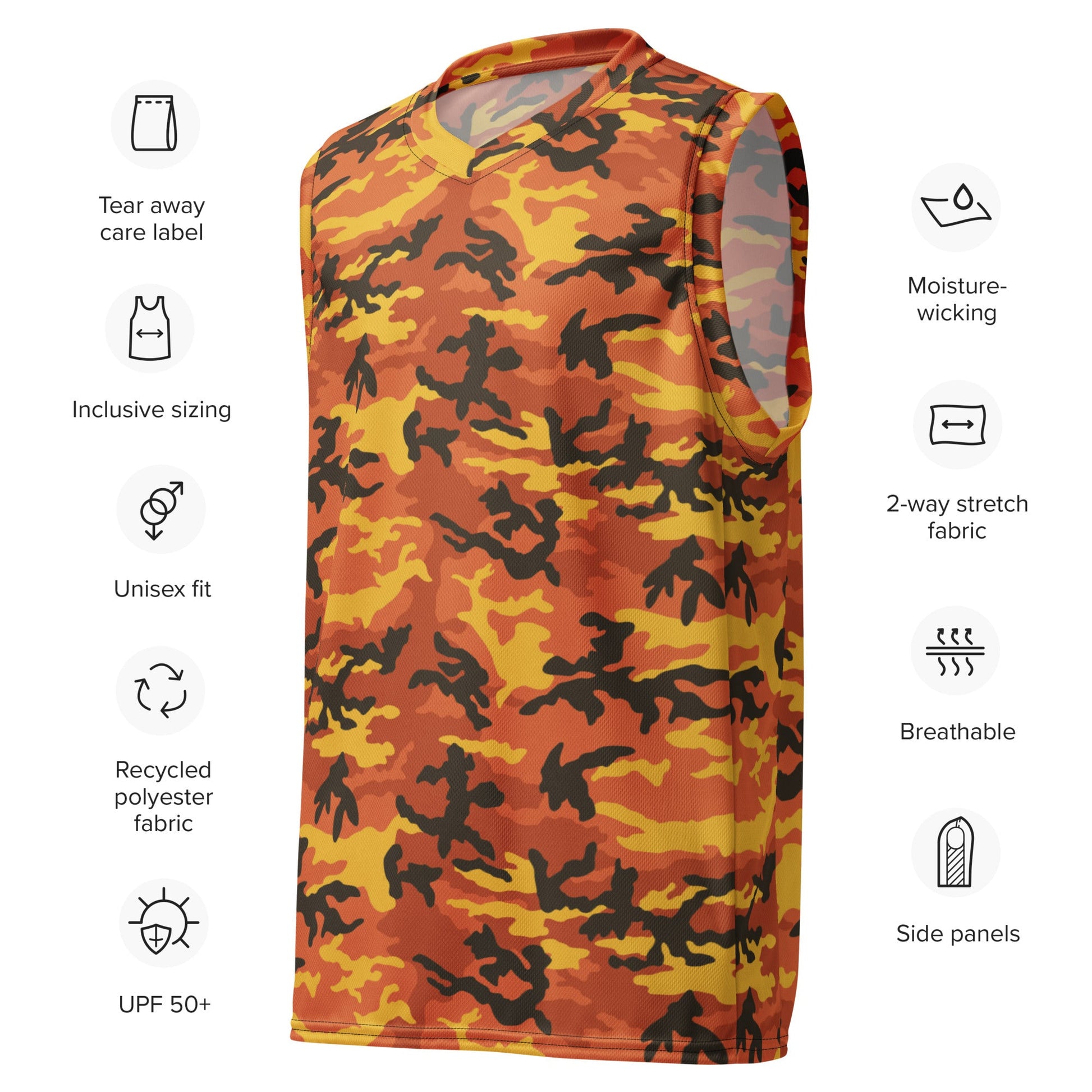 American M81 Savage Orange Hunting CAMO Unisex Basketball Jersey