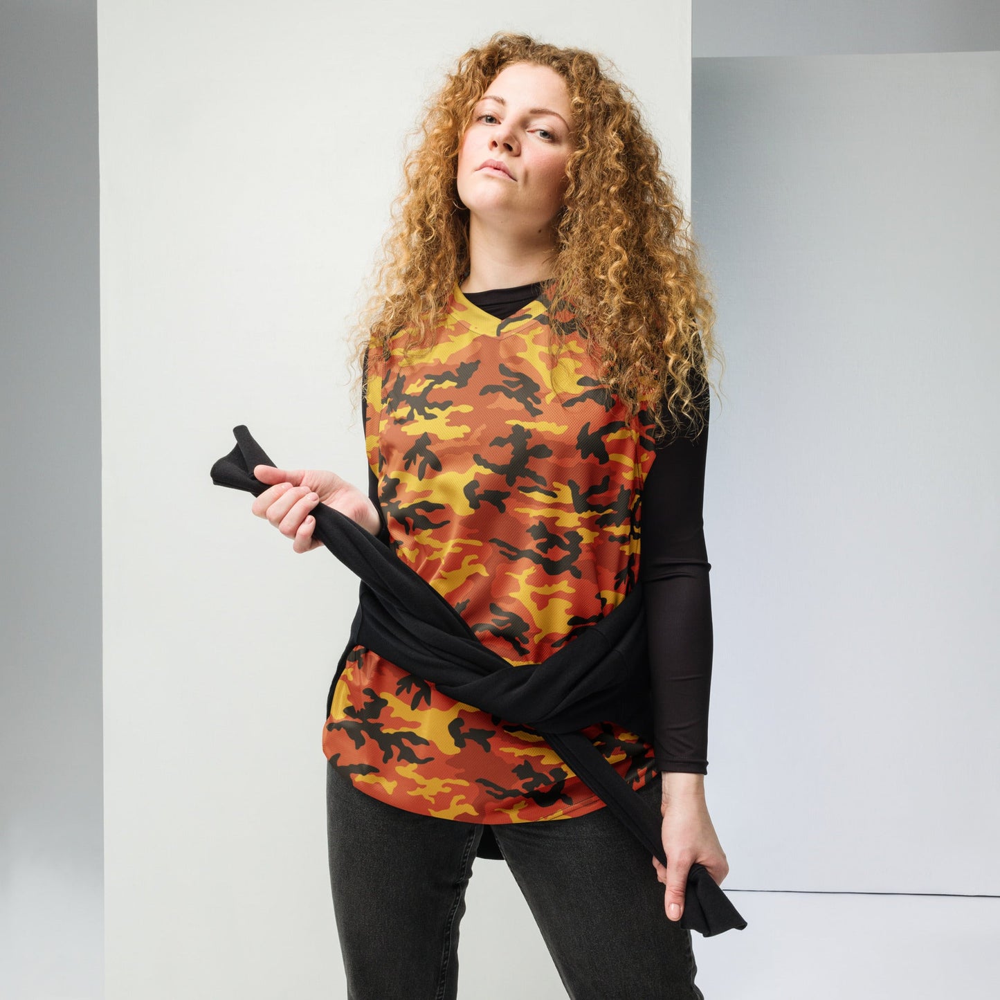 American M81 Savage Orange Hunting CAMO Unisex Basketball Jersey