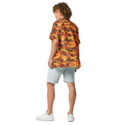 American M81 Savage Orange Hunting CAMO Unisex Short-Sleeve Button Shirt