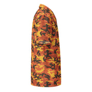 American M81 Savage Orange Hunting CAMO Unisex Short-Sleeve Button Shirt