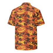 American M81 Savage Orange Hunting CAMO Unisex Short-Sleeve Button Shirt