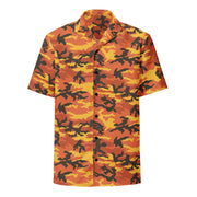 American M81 Savage Orange Hunting CAMO Unisex Short-Sleeve Button Shirt