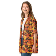 American M81 Savage Orange Hunting CAMO Unisex Short-Sleeve Button Shirt