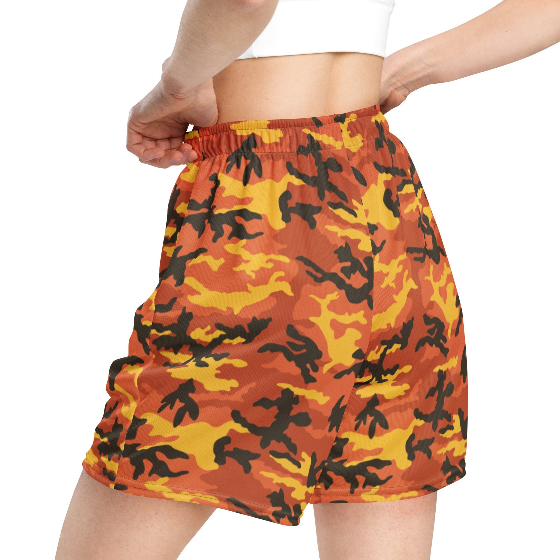 American M81 Savage Orange Hunting CAMO Unisex Mesh Shorts