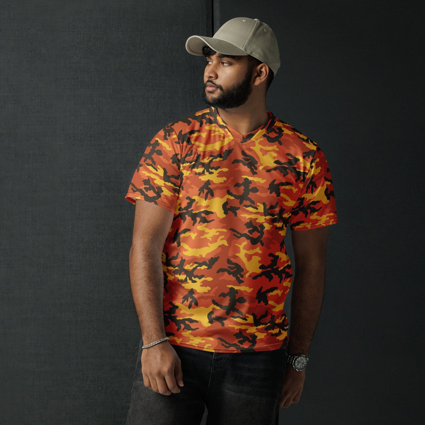 American M81 Savage Orange Hunting CAMO Unisex Sports Jersey