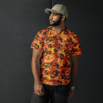 American M81 Savage Orange Hunting CAMO Unisex Sports Jersey