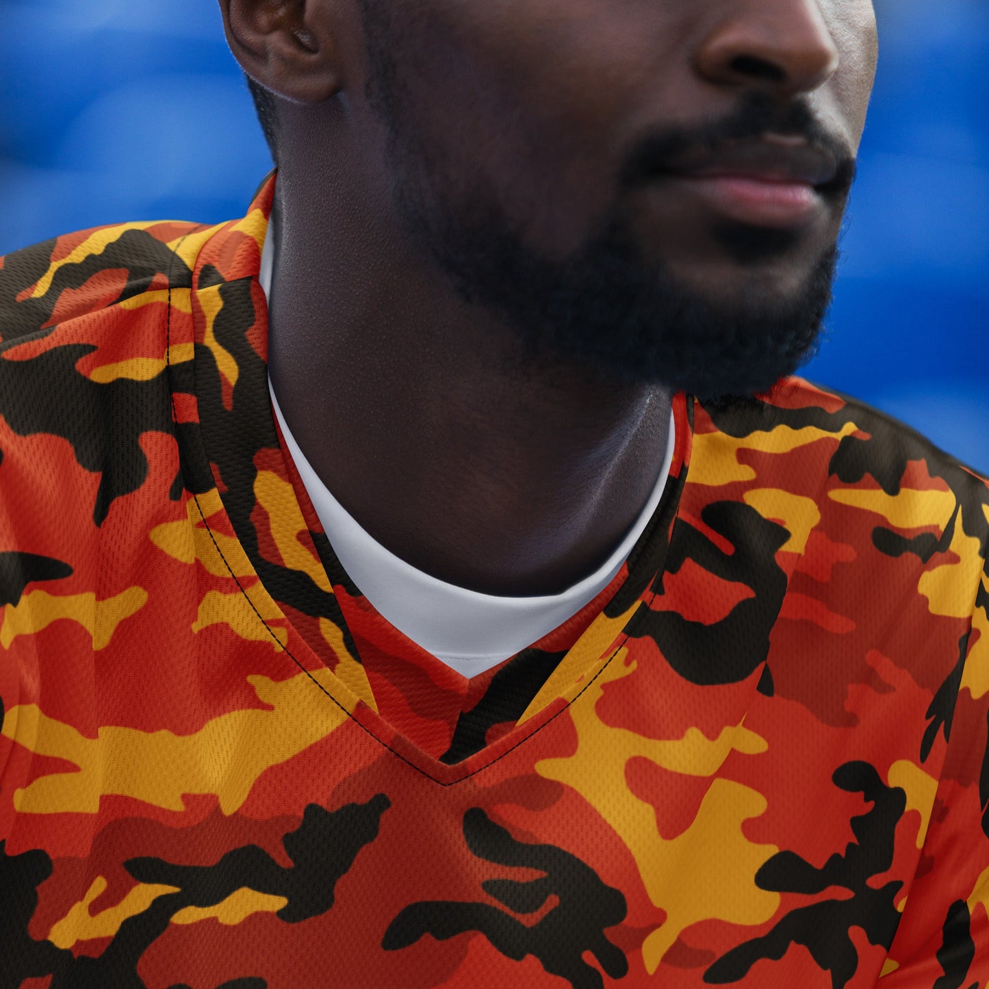 American M81 Savage Orange Hunting CAMO Unisex Sports Jersey