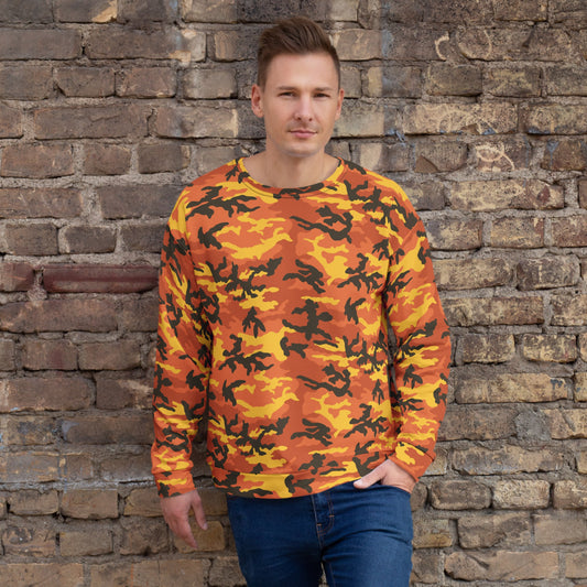 American M81 Savage Orange Hunting CAMO Unisex Sweatshirt - 2XS - Sweatshirts
