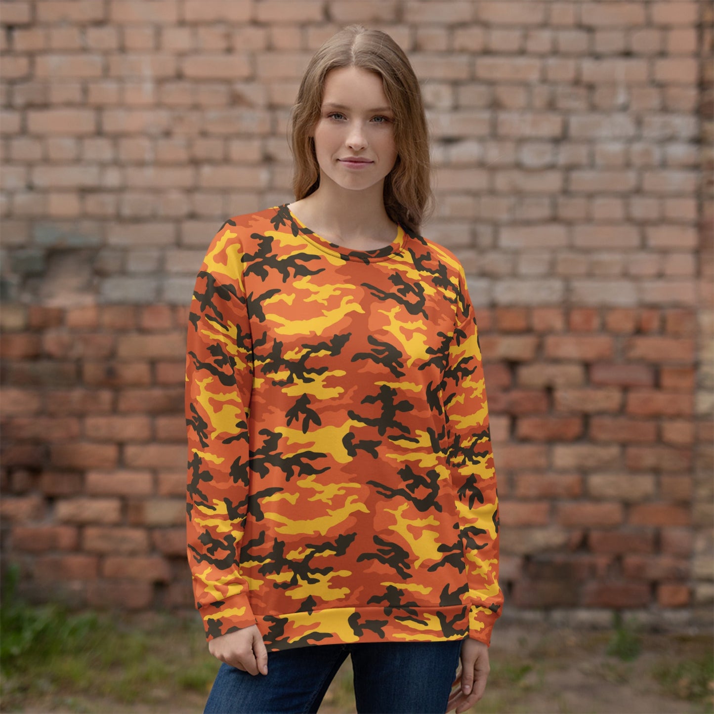 American M81 Savage Orange Hunting CAMO Unisex Sweatshirt