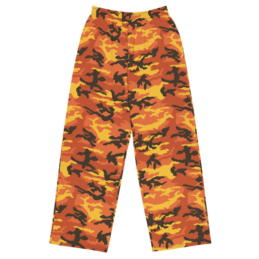 American M81 Savage Orange Hunting CAMO unisex wide-leg pants - 2XS - Wide-leg Pants