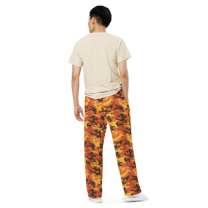 American M81 Savage Orange Hunting CAMO Unisex Wide-Leg Leisure Pants