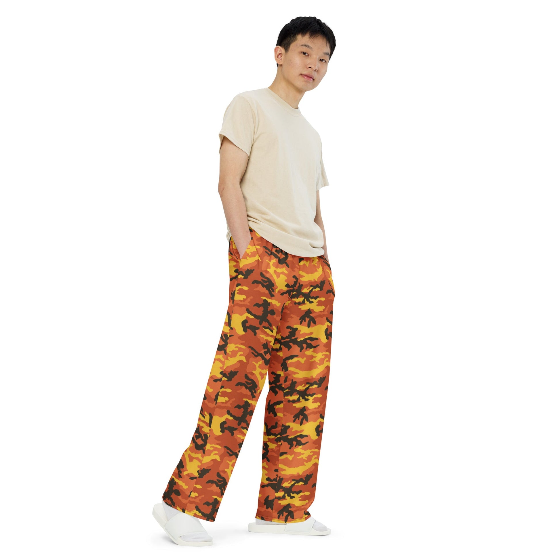 American M81 Savage Orange Hunting CAMO Unisex Wide-Leg Leisure Pants