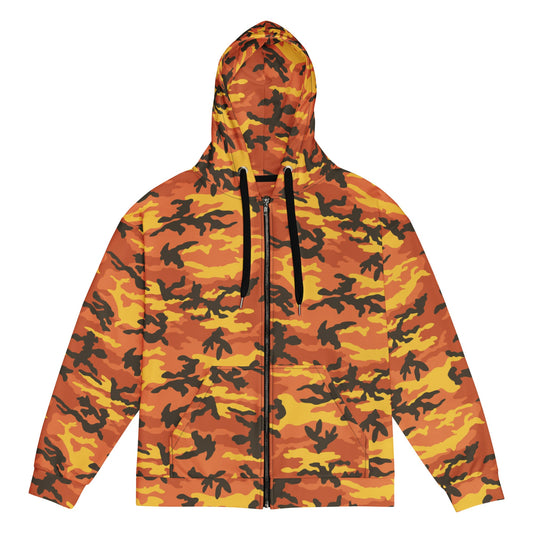American M81 Savage Orange Hunting CAMO Unisex zip hoodie - 2XS - Zip Hoodies