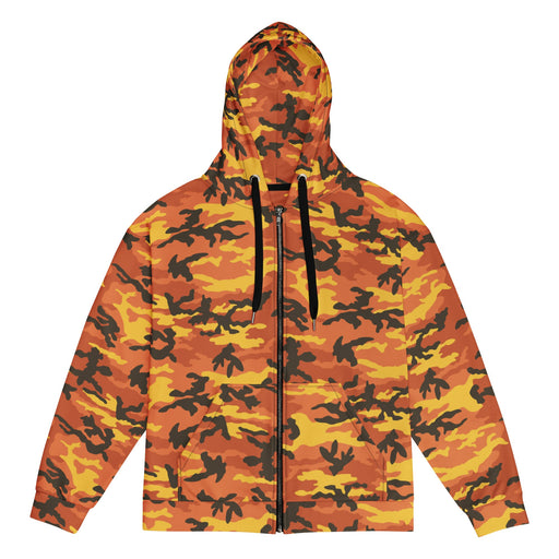 American M81 Savage Orange Hunting CAMO Unisex Zip Hoodie - 2XS