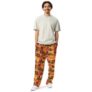 Classic M81 Savage Orange Hunting CAMO Unisex Wide-Leg Joggers