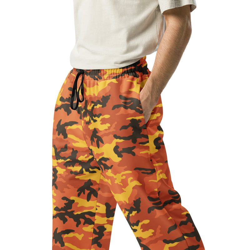 Classic M81 Savage Orange Hunting CAMO Unisex Wide-Leg Joggers