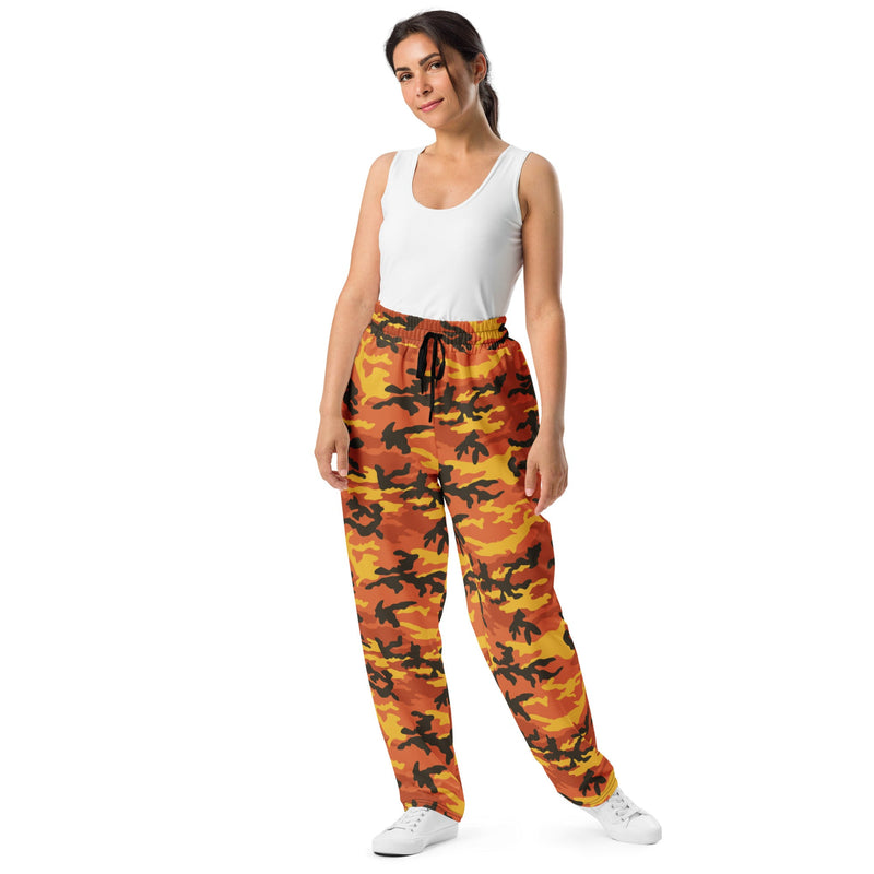 Classic M81 Savage Orange Hunting CAMO Unisex Wide-Leg Joggers