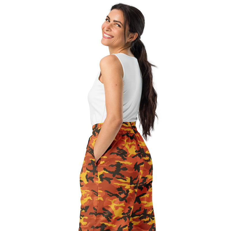 Classic M81 Savage Orange Hunting CAMO Unisex Wide-Leg Joggers