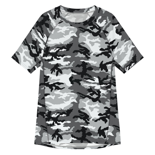 American M81 Urban City CAMO Mens Short-Sleeve Rash Guard - 2XS - Short-sleeve Guards