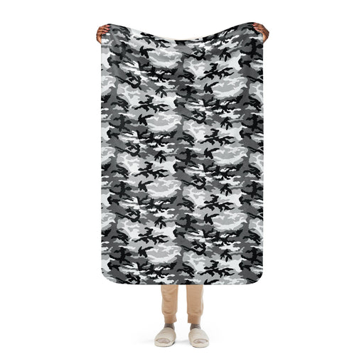 American M81 Urban City CAMO Sherpa Blanket - 37″×57″