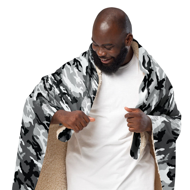 American M81 Urban City CAMO Sherpa Blanket