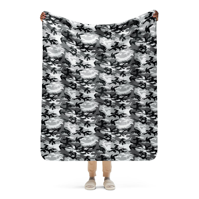 American M81 Urban City CAMO Sherpa Blanket - 50″×60″
