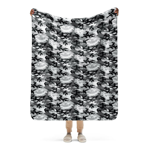 American M81 Urban City CAMO Sherpa Blanket - 50″×60″