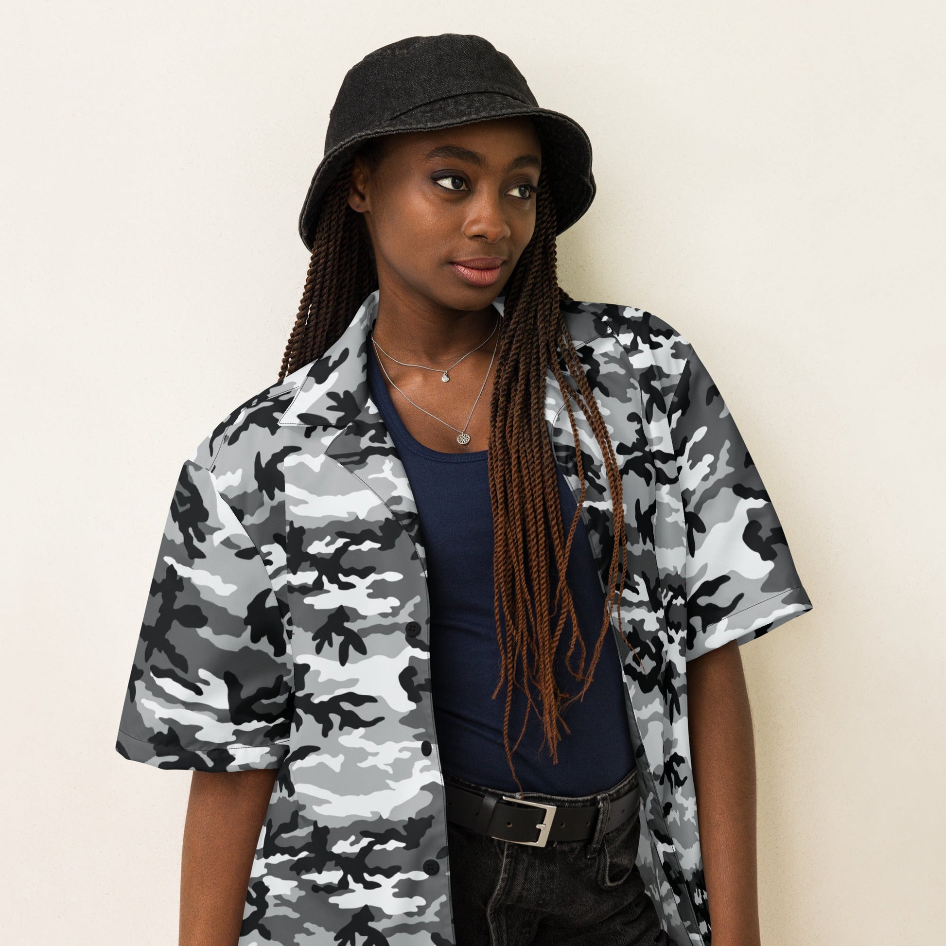 American M81 Urban City CAMO Unisex button shirt - Button Shirts