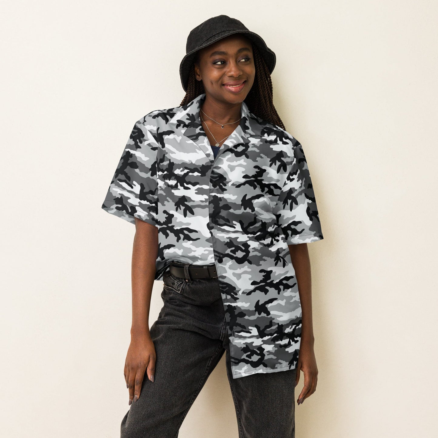 American M81 Urban City CAMO Unisex button shirt - Button Shirts