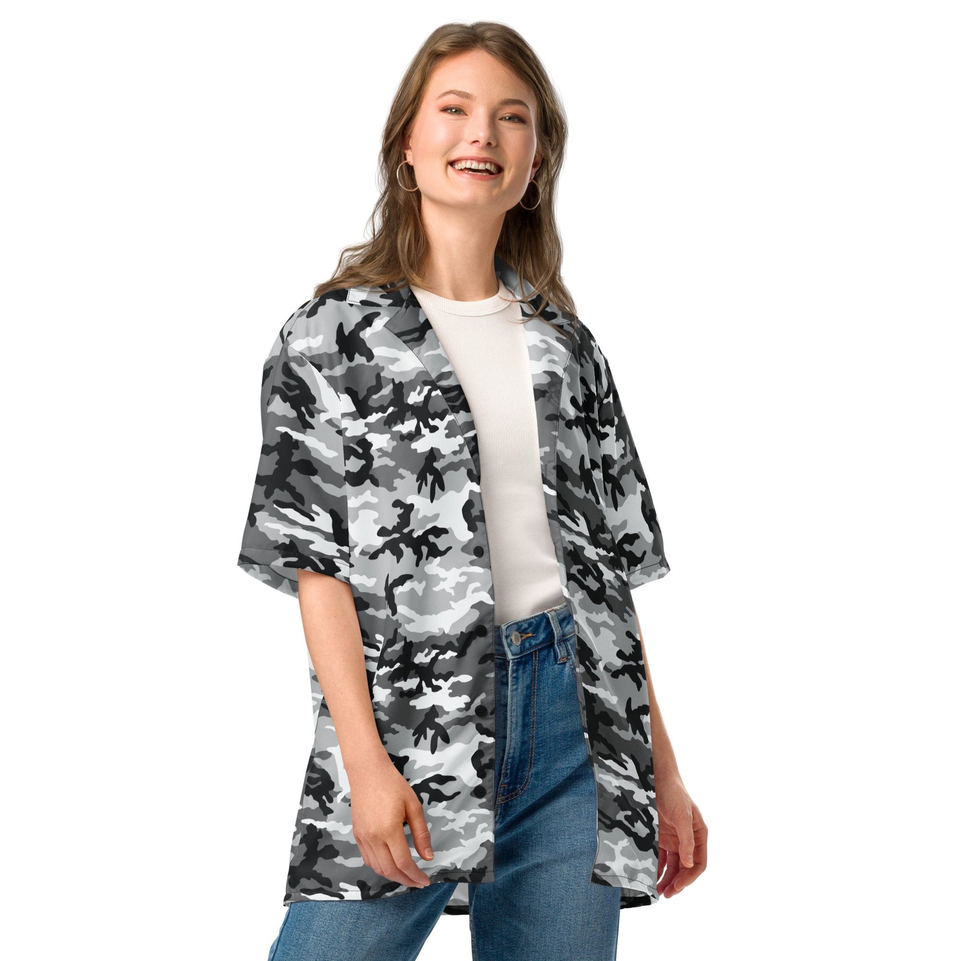 American M81 Urban City CAMO Unisex button shirt - Button Shirts