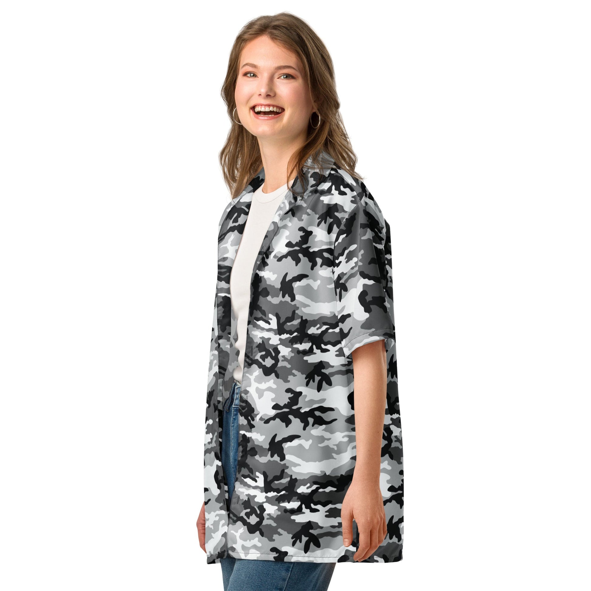 American M81 Urban City CAMO Unisex button shirt - Button Shirts