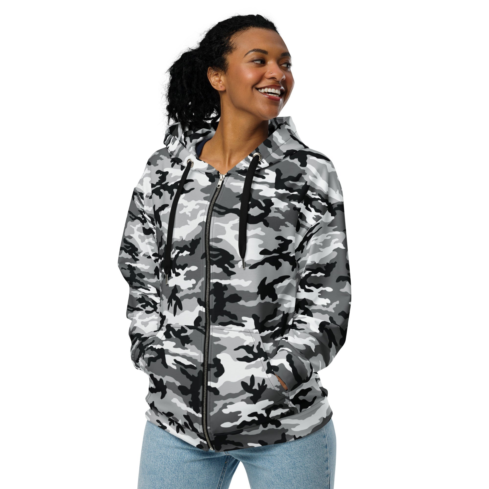 CAMO HQ - American M81 Urban City CAMO Unisex Zip Hoodie
