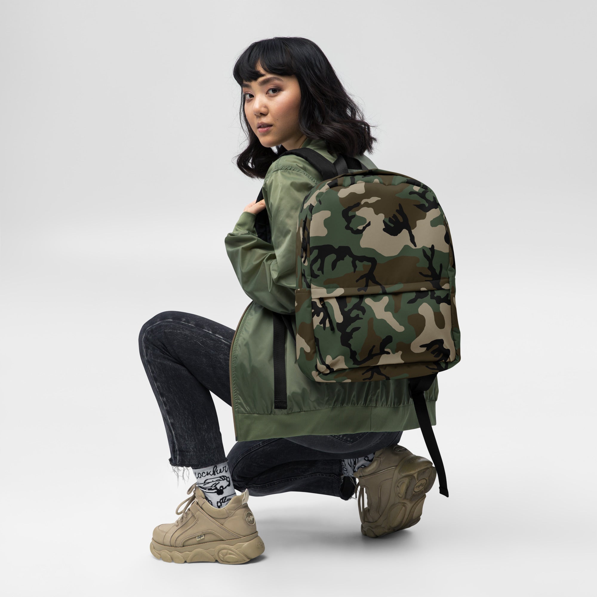 camouflage mini backpack Got Your Six Small Vintage Canvas Backpack is the perfect bag for someone on the go! Personalized Backpack by Mint Medium