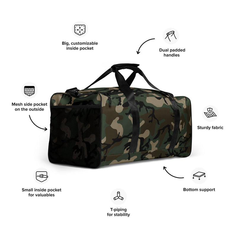 CAMO HQ American M81 Woodland CAMO Duffle bag Worldwide Shipping